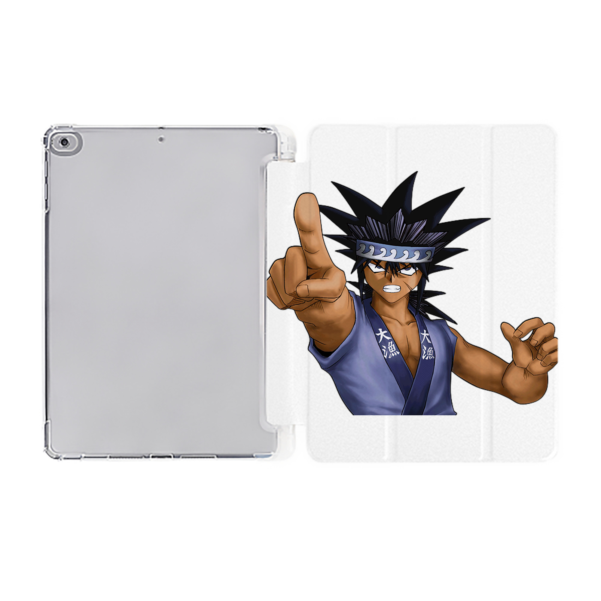 （画像用） 遊☆戯☆王 Yu-Gi-Oh! IPad ケース ペン収納付き 三つ折りスタンド PUレザー×シリコン 対応機種9.5/10.5/10.9インチ